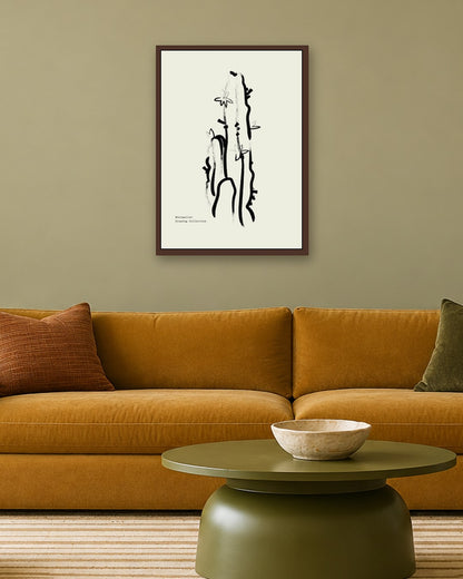 SENT Studio - Bohemian Poster No. 50 - dark oak frame in a room
