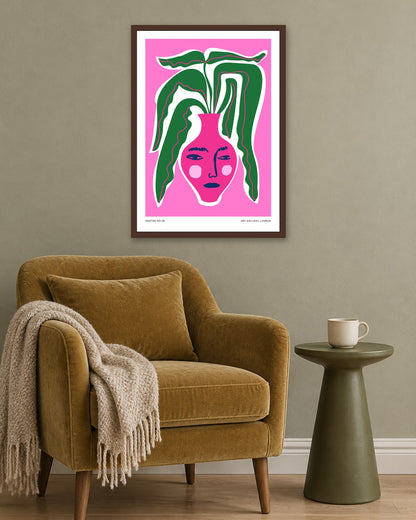 SENT Studio - Aesthetic Poster No. 8 - dark oak frame in a room