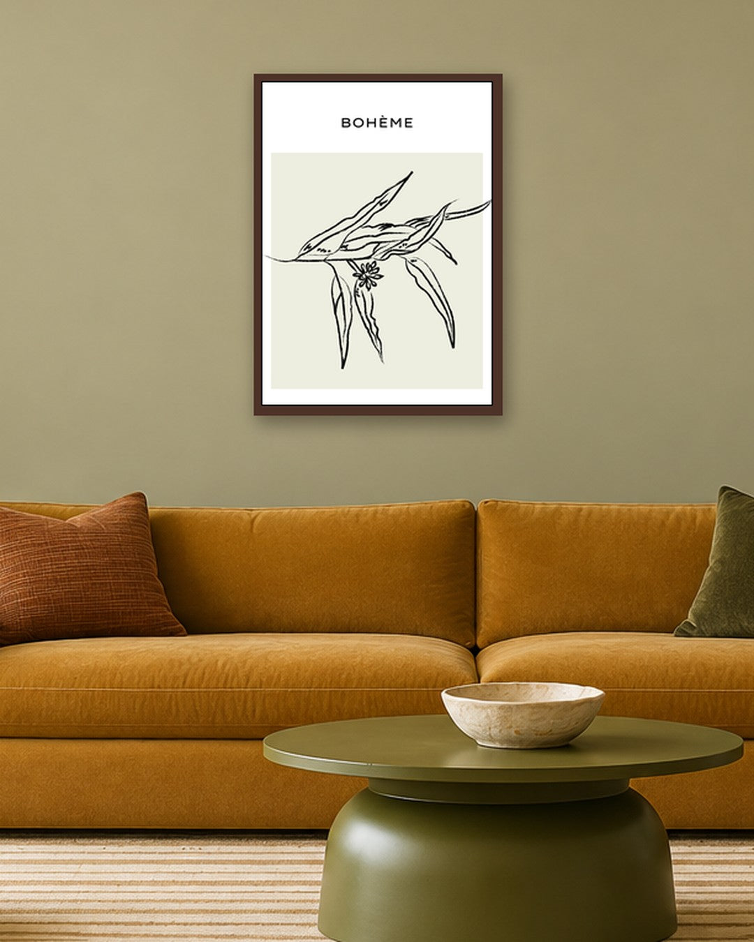 SENT Studio - Bohemian Poster No. 68 - dark oak frame in a room