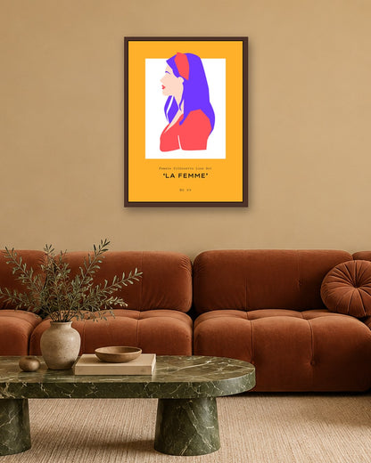 SENT Studio - Abstract Poster No. 46 - dark oak frame in a room