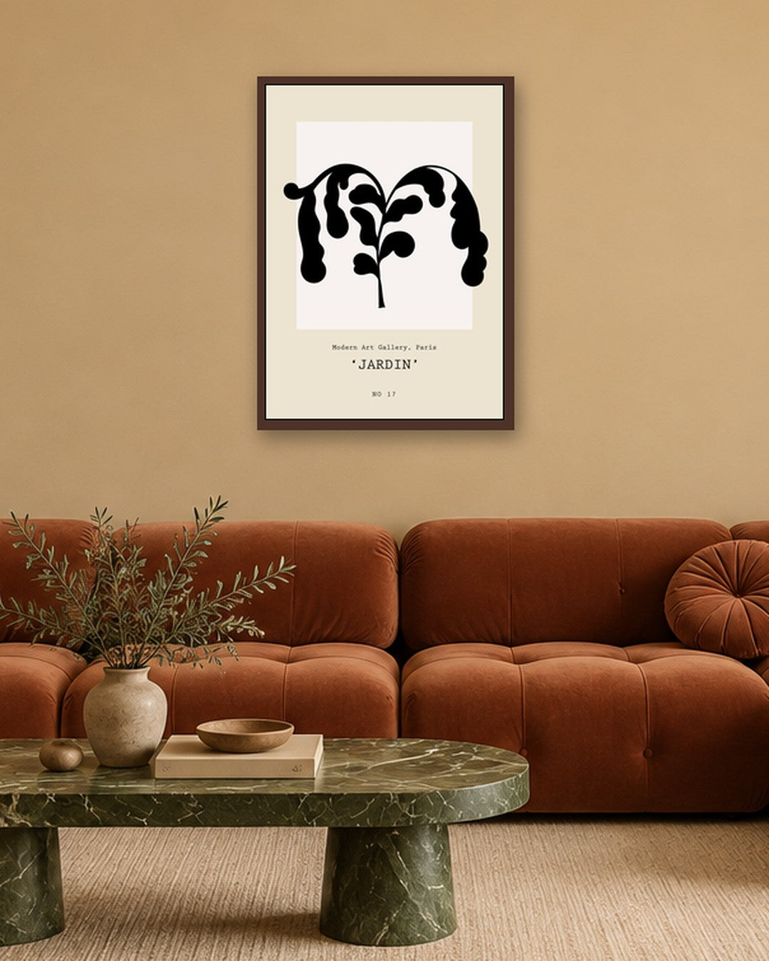 SENT Studio - Bohemian Poster No. 43 - dark oak frame in a room
