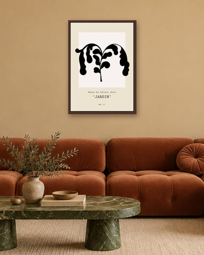 SENT Studio - Bohemian Poster No. 43 - dark oak frame in a room