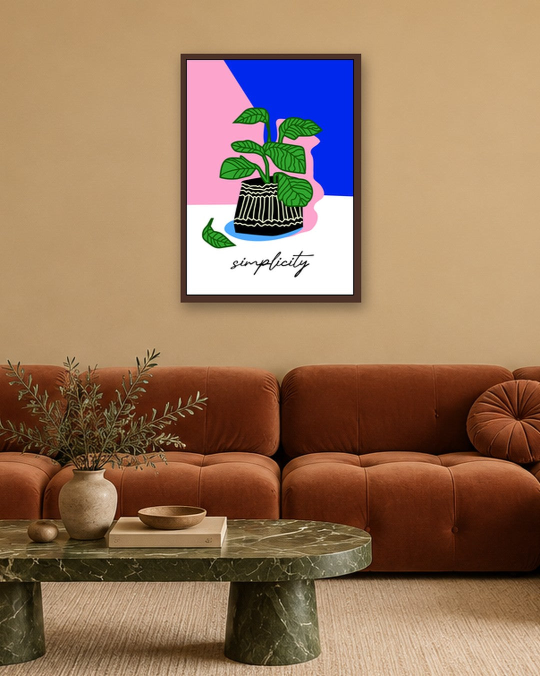 SENT Studio - Artistic Poster No. 23 - dark oak frame in a room