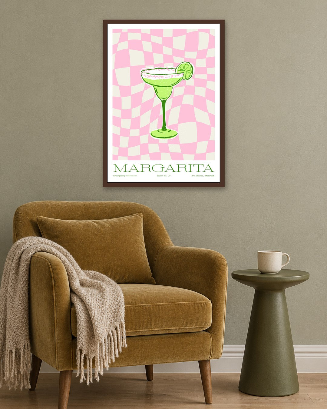 SENT Studio - Cravings Poster No. 10 - dark oak frame in a room