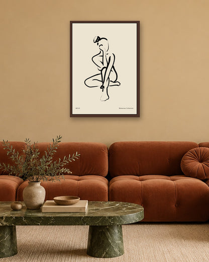 SENT Studio - Bohemian Poster No. 38 - dark oak frame in a room