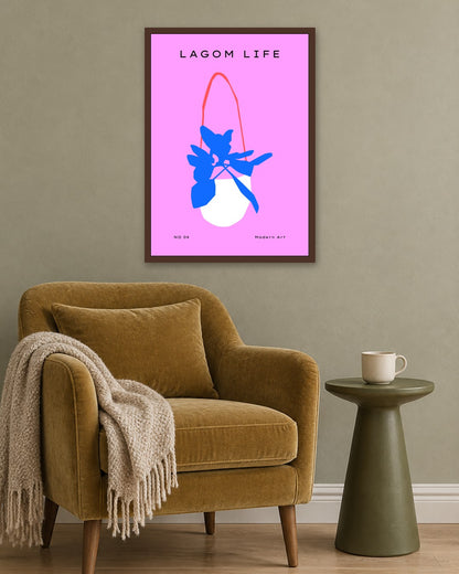 SENT Studio - Abstract Poster No. 54 - dark oak frame in a room