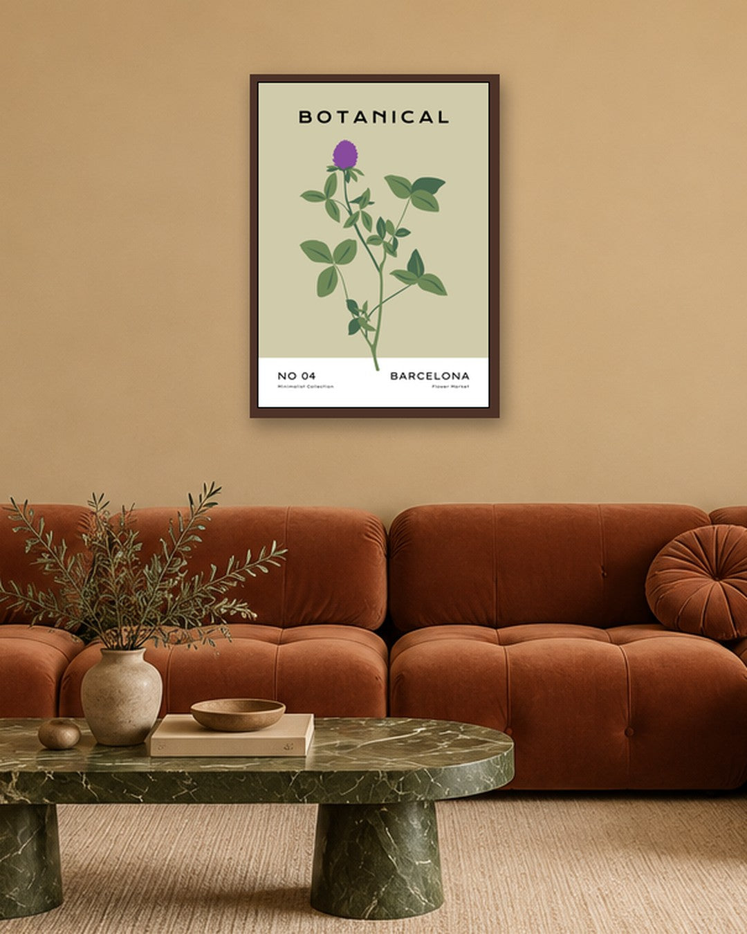 SENT Studio - Botanical Poster No. 29 - dark oak frame in a room