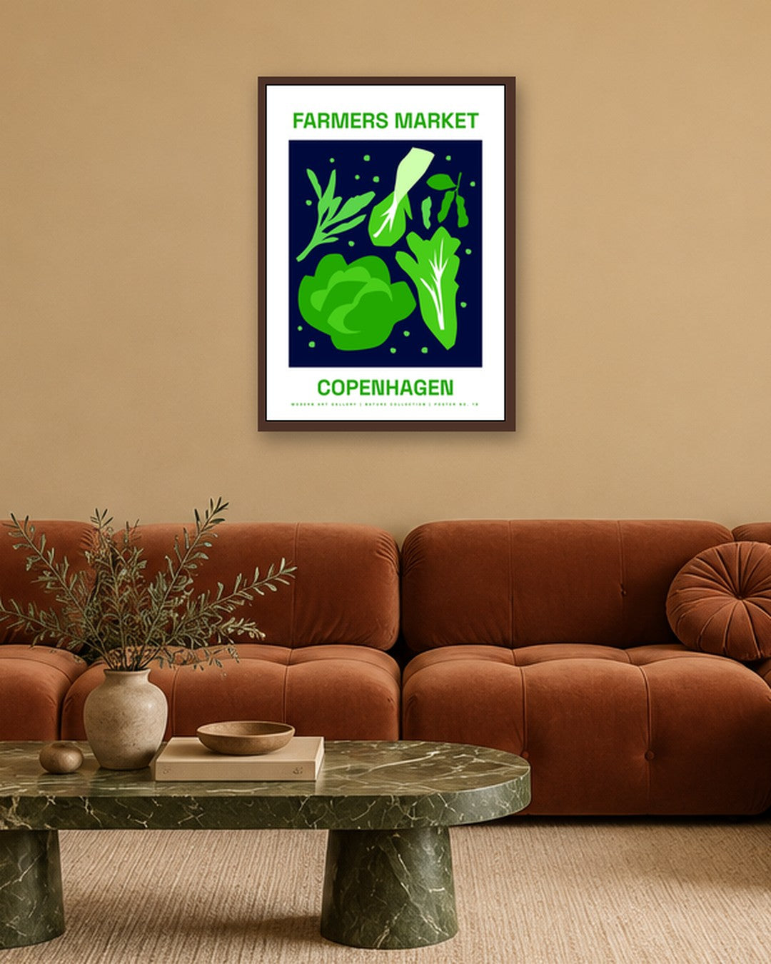 SENT Studio - Artistic Poster No. 18 - dark oak frame in a room