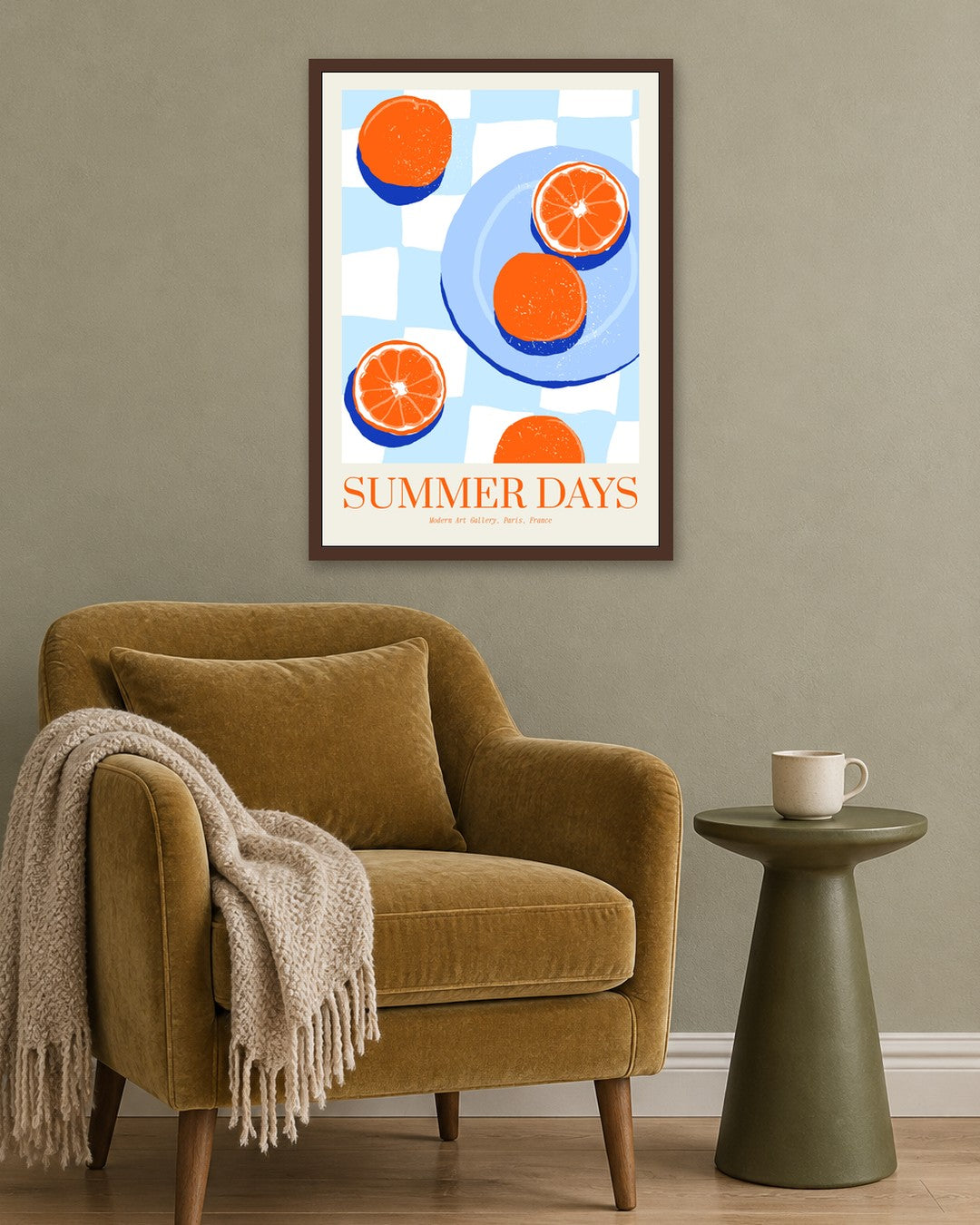 SENT Studio - Cravings Poster No. 14 - dark oak frame in a room