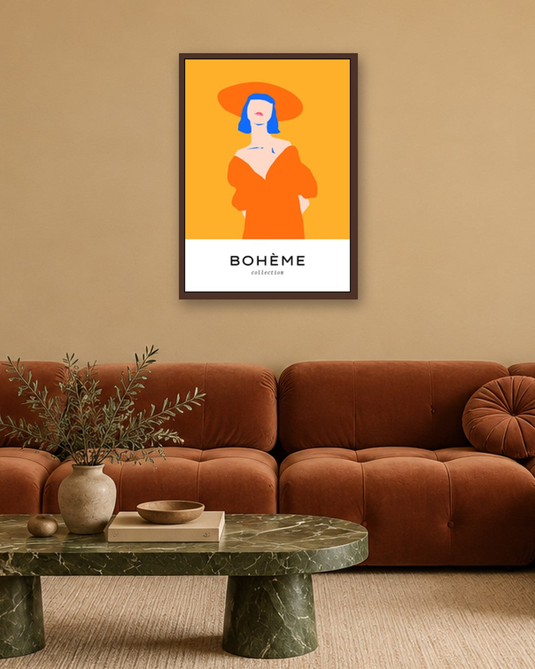 SENT Studio - Abstract Poster No. 20 - dark oak frame in a room