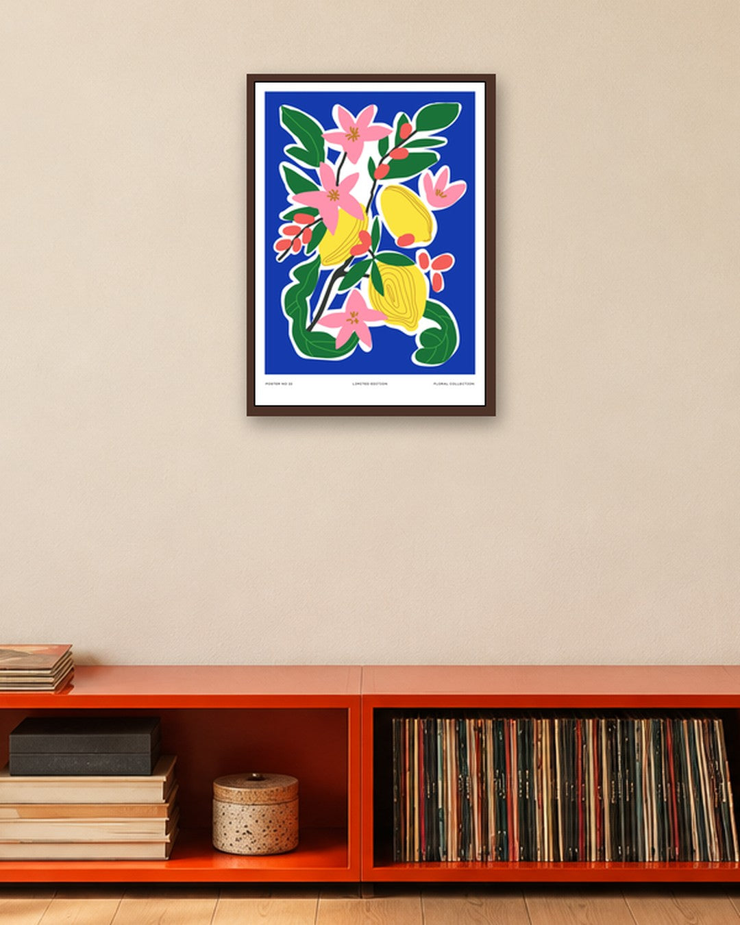 SENT Studio - Aesthetic Poster No. 22 - dark oak frame in a room