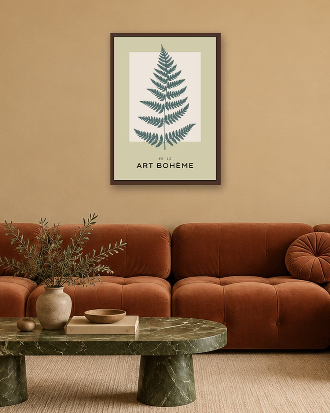 SENT Studio - Botanical Poster No. 33 - dark oak frame in a room