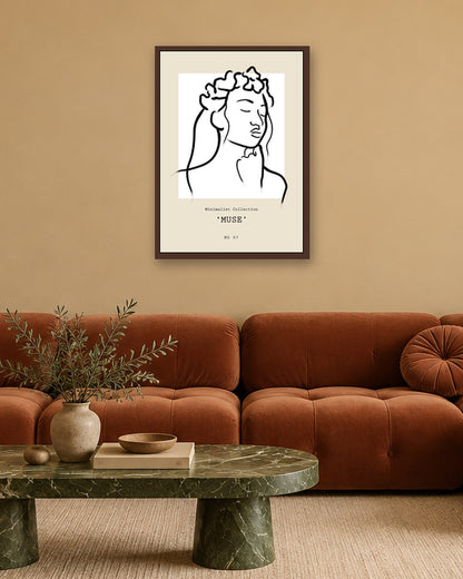 SENT Studio - Bohemian Poster No. 11 - dark oak frame in a room