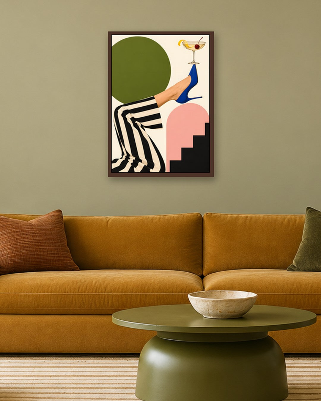 Elise Rowan - Cocktail Hour - dark oak frame in a room