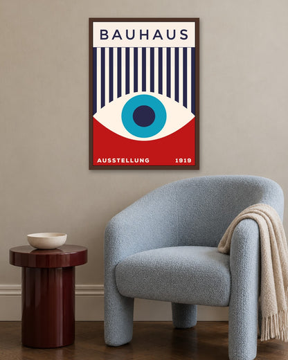Bauhaus - Ausstellung Eye - dark oak frame in a room