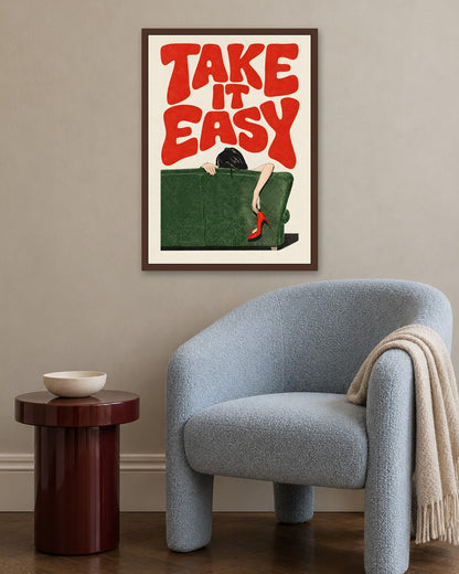 Felicity Hastings - Take It Easy - dark oak frame in a room