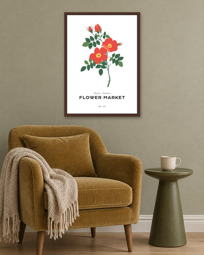 SENT Studio - Botanical Poster No. 62 - dark oak frame in a room