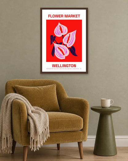SENT Studio - Artistic Poster No. 39 - dark oak frame in a room