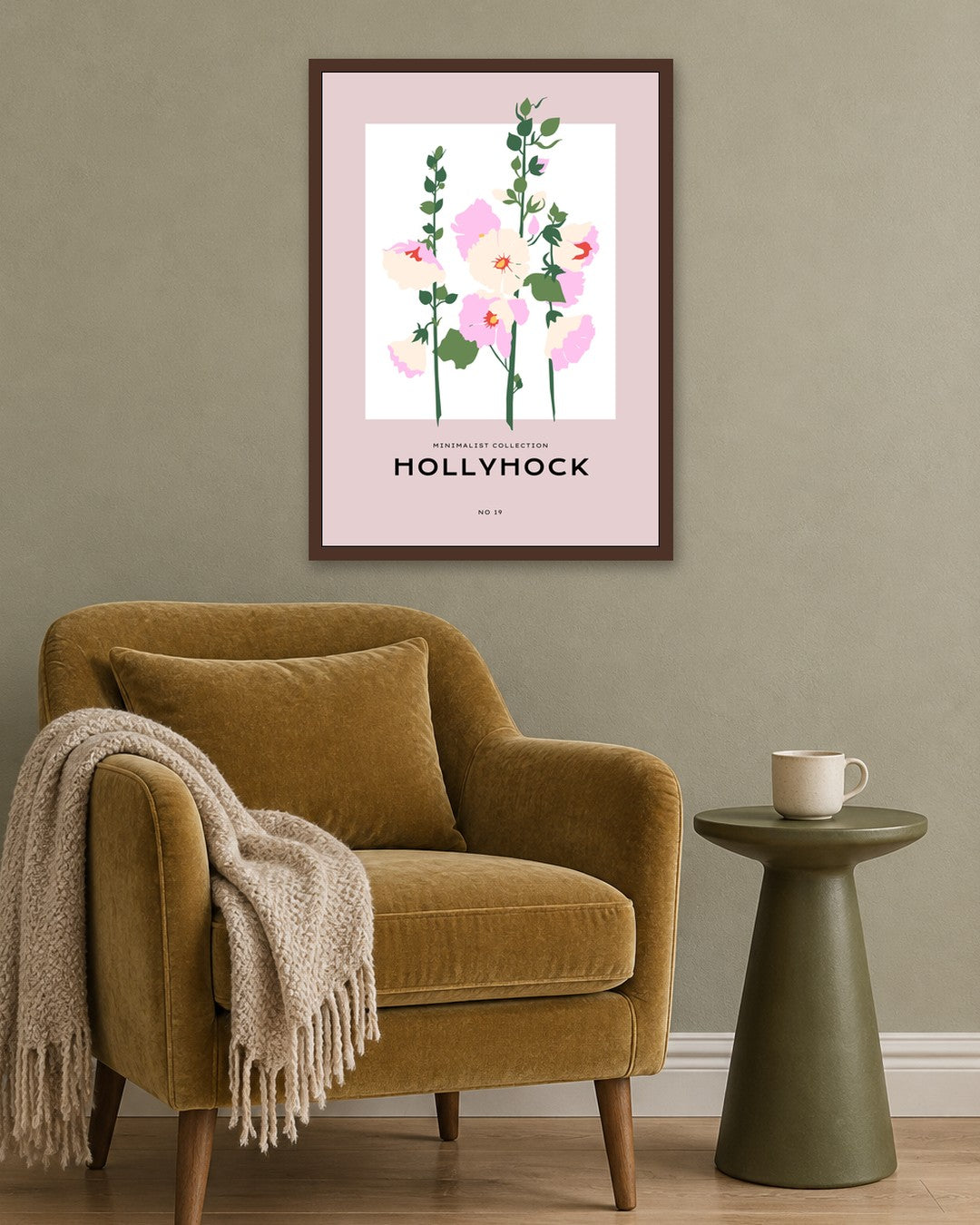 SENT Studio - Botanical Poster No. 11 - dark oak frame in a room