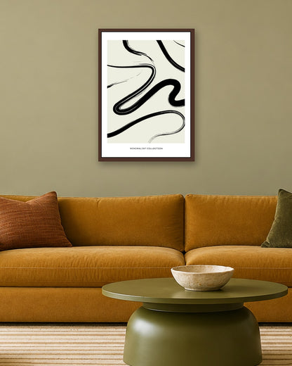 SENT Studio - Bohemian Poster No. 52 - dark oak frame in a room