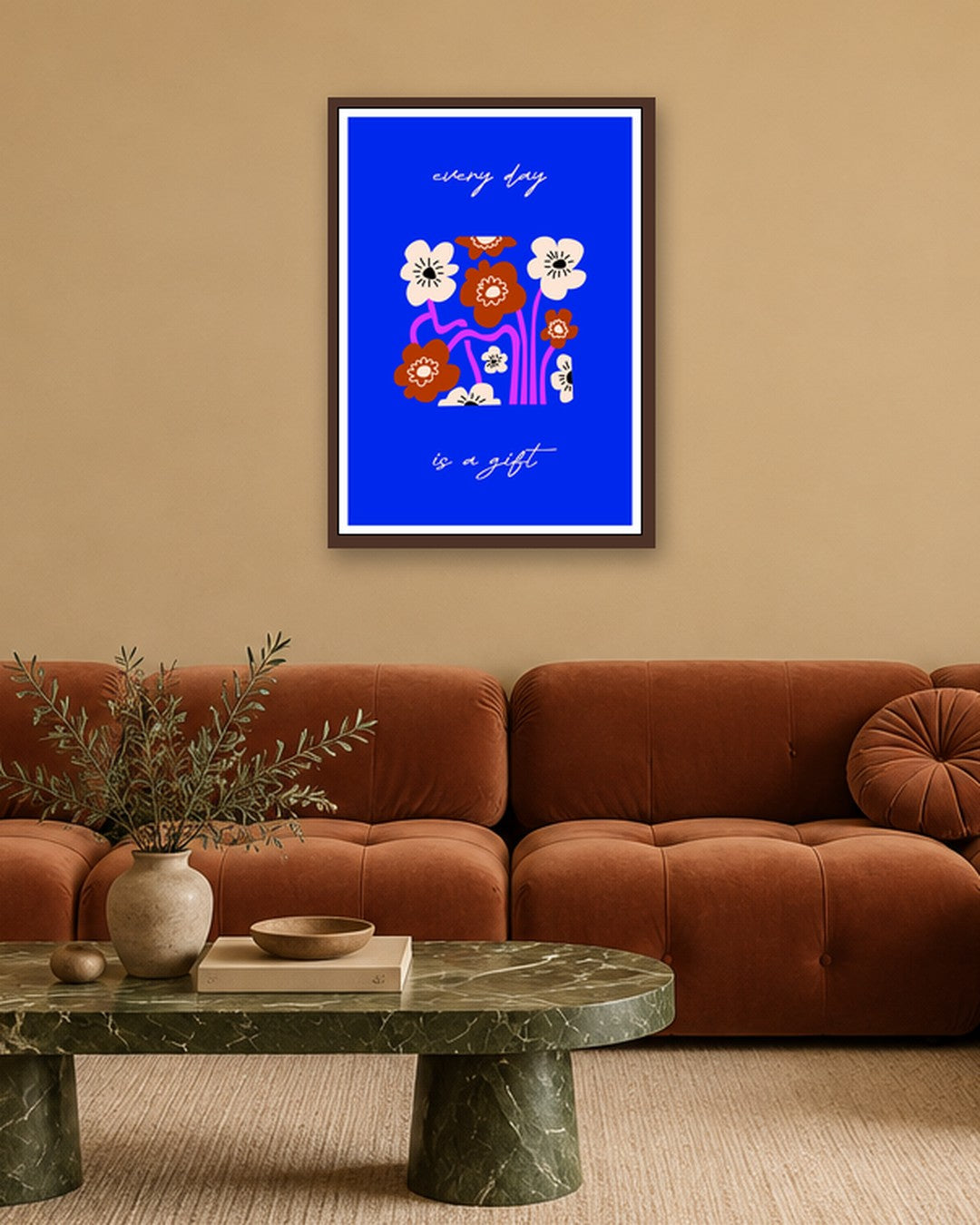 SENT Studio - Artistic Poster No. 38 - dark oak frame in a room