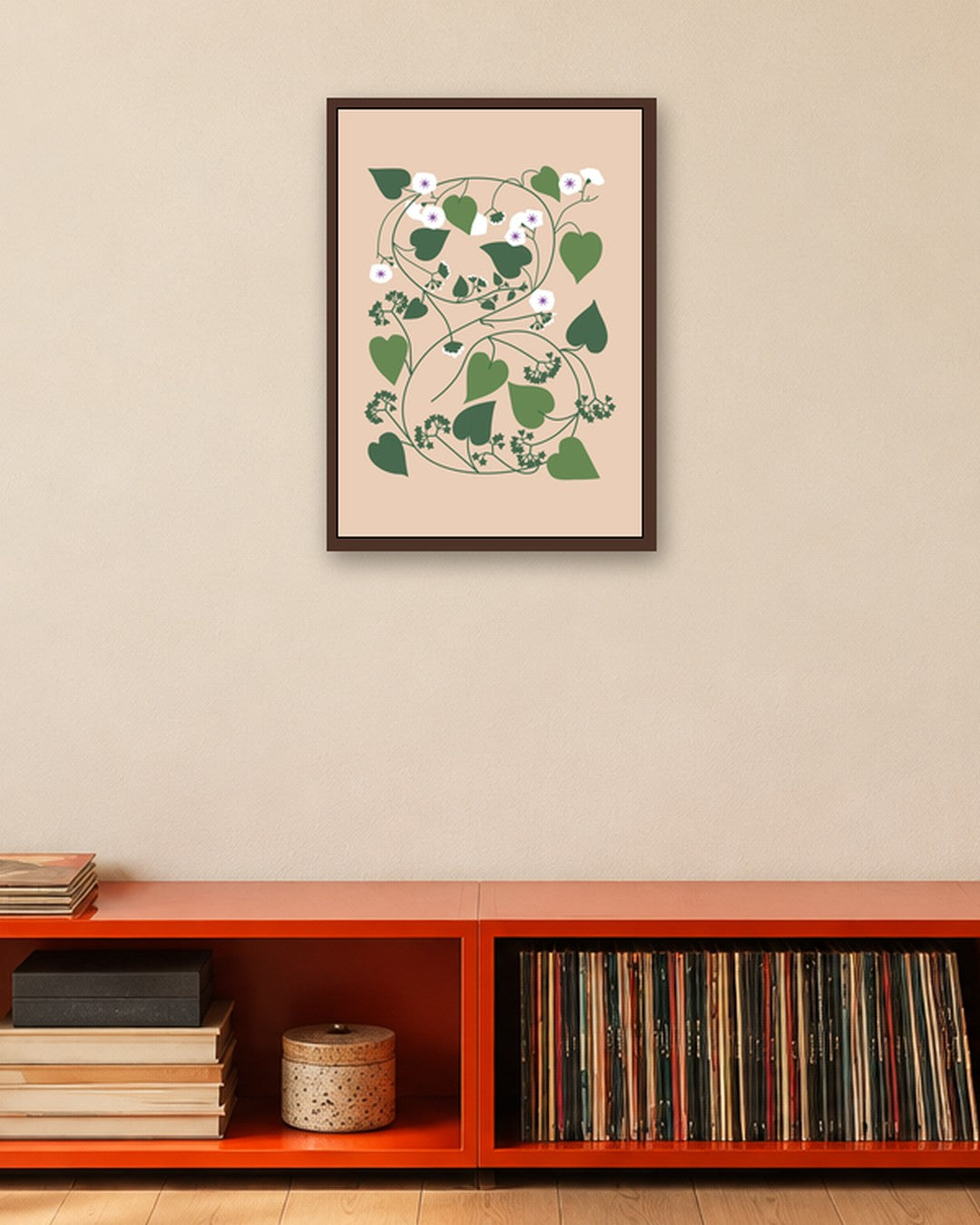 SENT Studio - Botanical Poster No. 28 - dark oak frame in a room