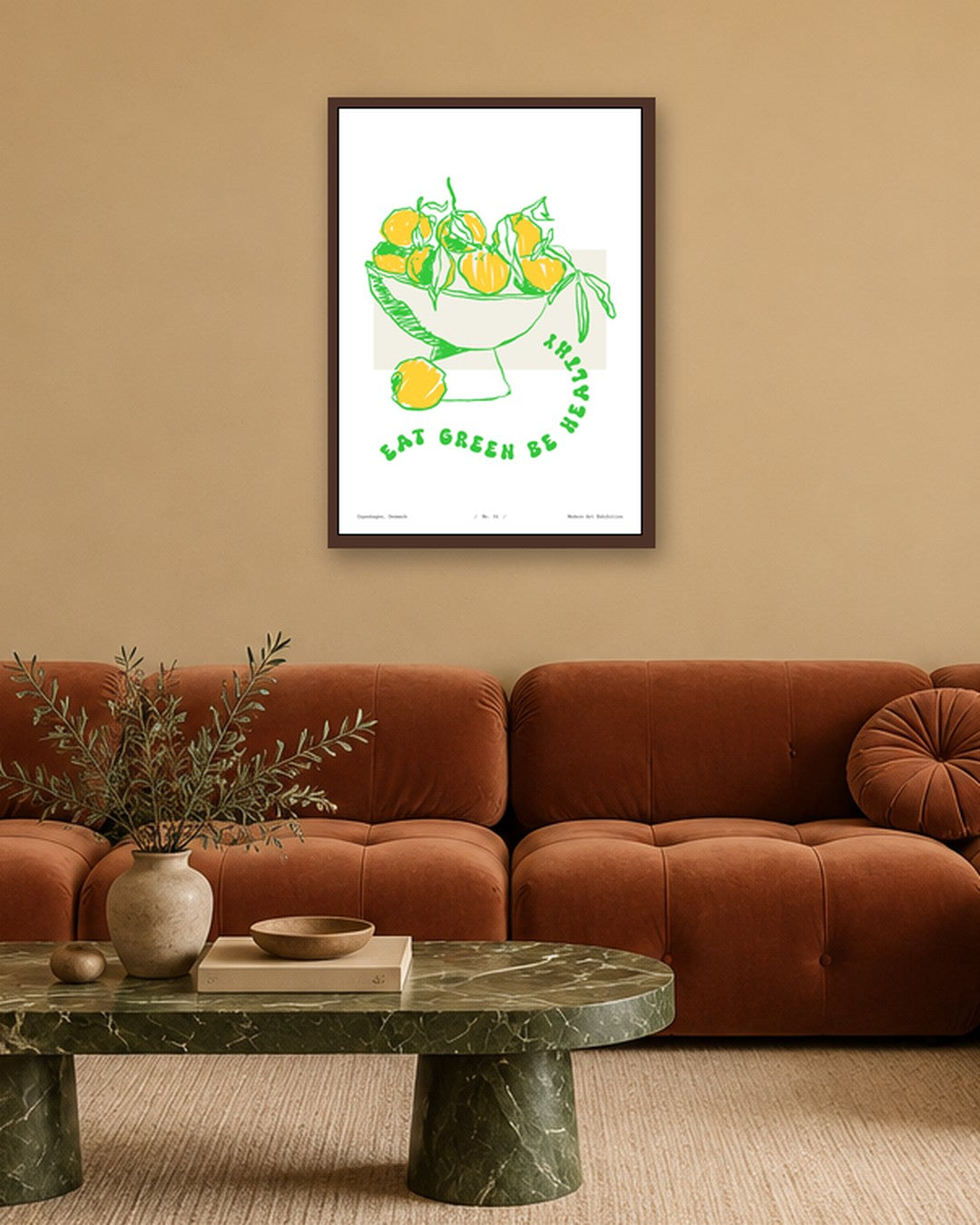 SENT Studio - Cravings Poster No. 34 - dark oak frame in a room