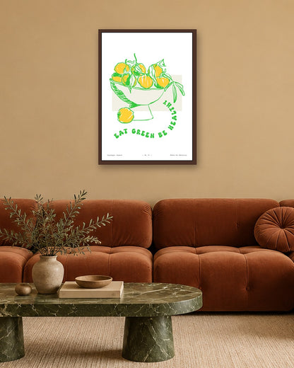 SENT Studio - Cravings Poster No. 34 - dark oak frame in a room