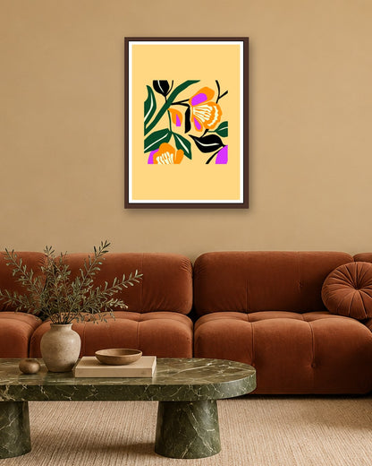 SENT Studio - Artistic Poster No. 43 - dark oak frame in a room
