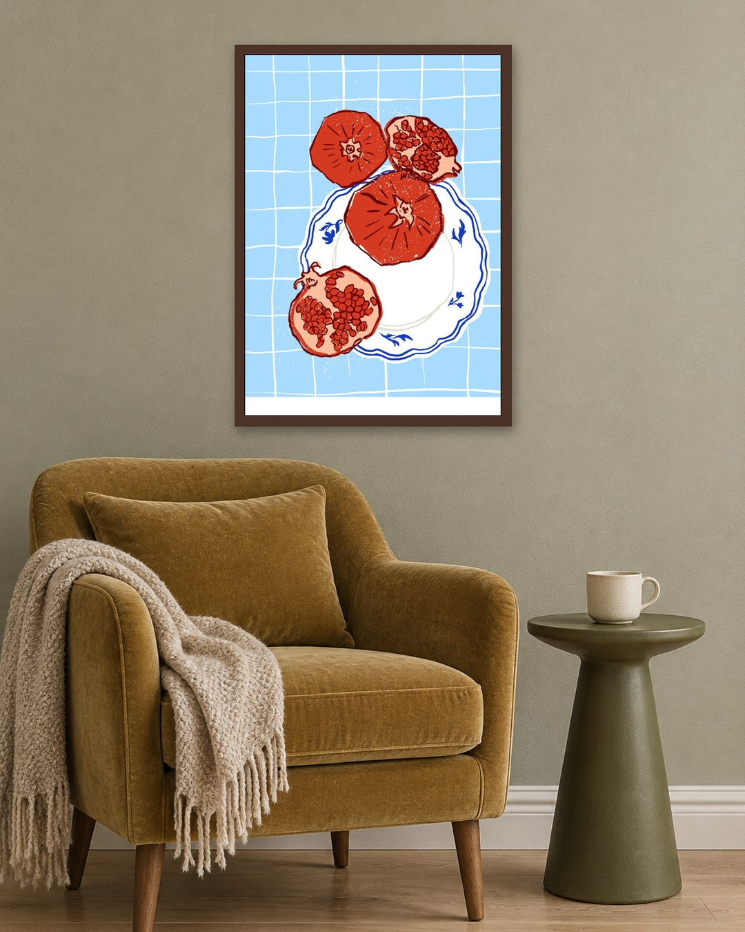 SENT Studio - Cravings Poster No. 26 - dark oak frame in a room