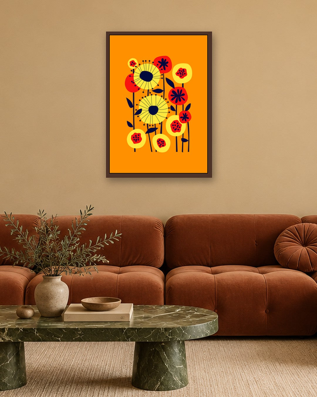 SENT Studio - Artistic Poster No. 48 - dark oak frame in a room