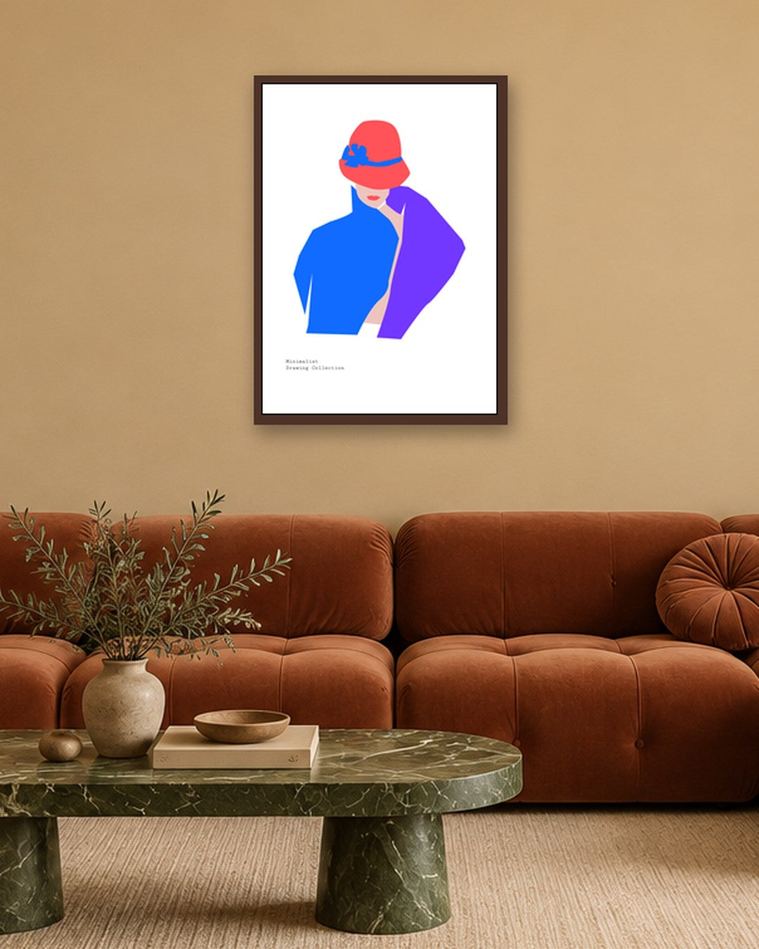 SENT Studio - Abstract Poster No. 26 - dark oak frame in a room