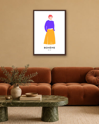 SENT Studio - Abstract Poster No. 32 - dark oak frame in a room