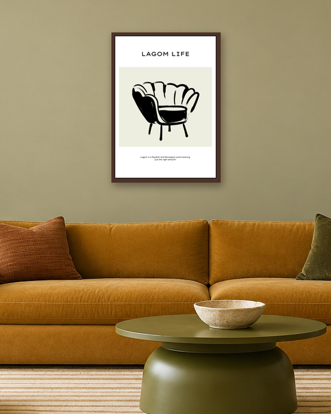SENT Studio - Bohemian Poster No. 65 - dark oak frame in a room