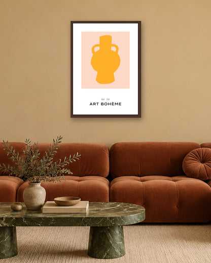 SENT Studio - Abstract Poster No. 64 - dark oak frame in a room