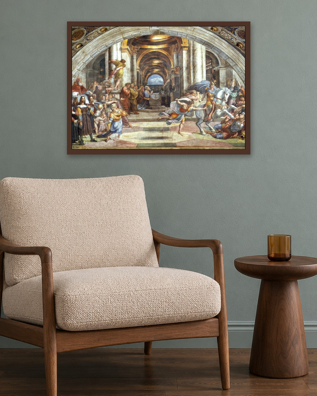 Renaissance Masters - Renaissance Masterpiece No. 302 - dark oak frame in a room