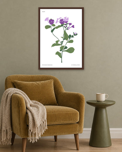SENT Studio - Botanical Poster No. 17 - dark oak frame in a room
