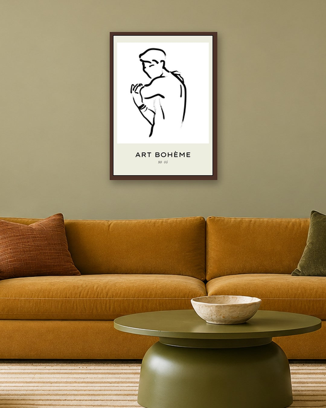 SENT Studio - Bohemian Poster No. 92 - dark oak frame in a room