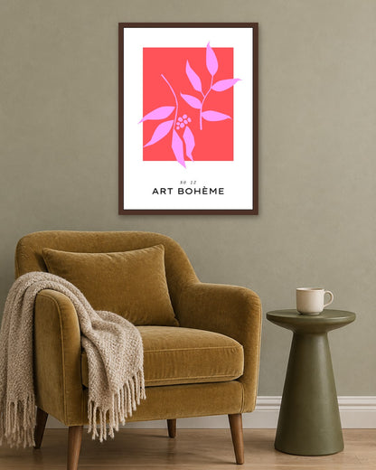 SENT Studio - Abstract Poster No. 59 - dark oak frame in a room