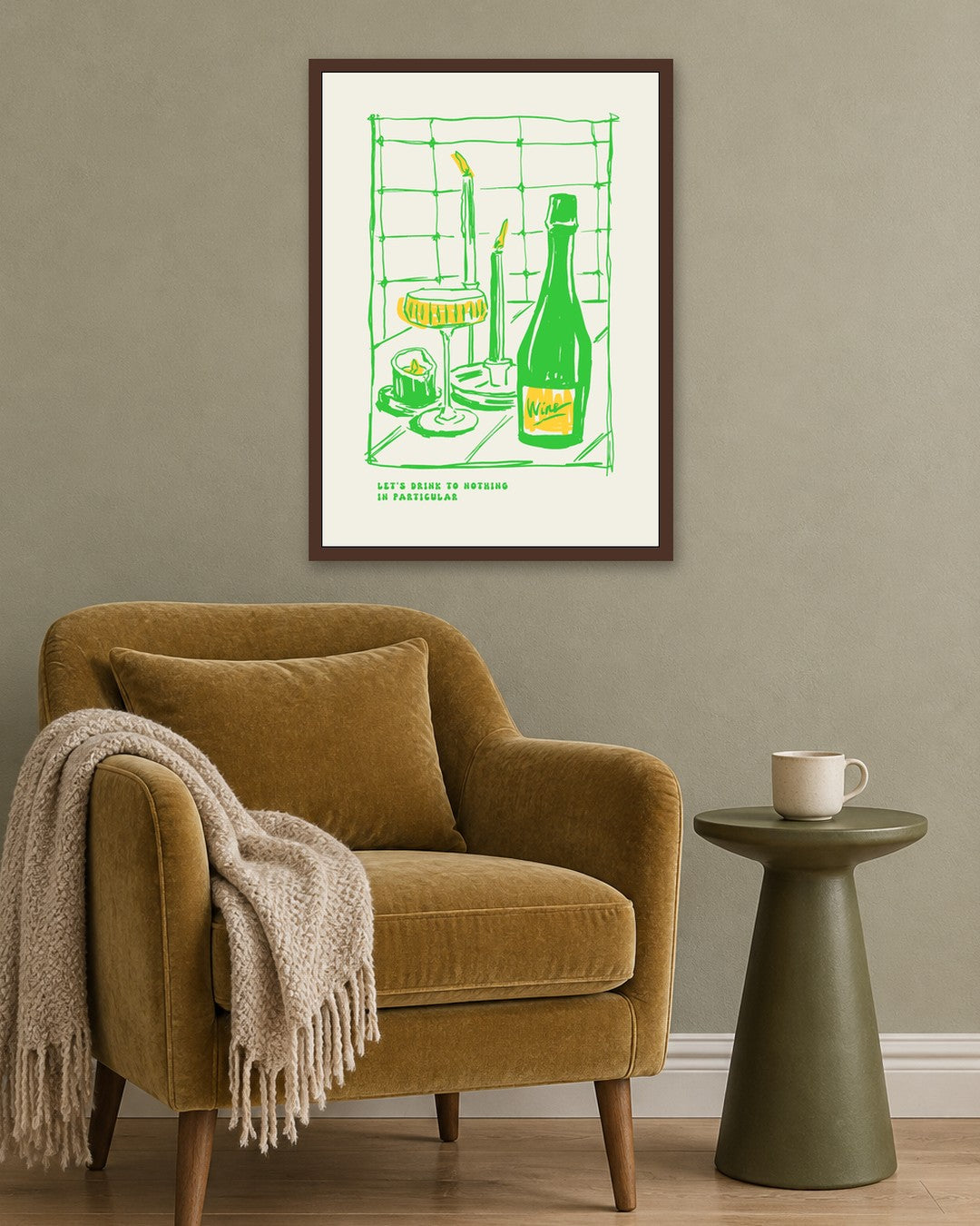 SENT Studio - Cravings Poster No. 43 - dark oak frame in a room
