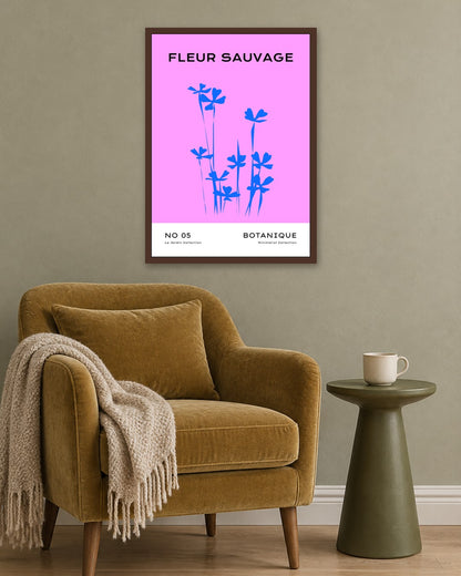 SENT Studio - Abstract Poster No. 34 - dark oak frame in a room