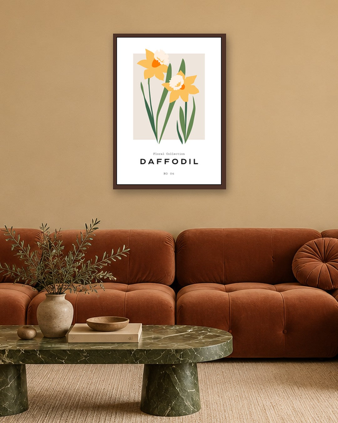 SENT Studio - Botanical Poster No. 47 - dark oak frame in a room