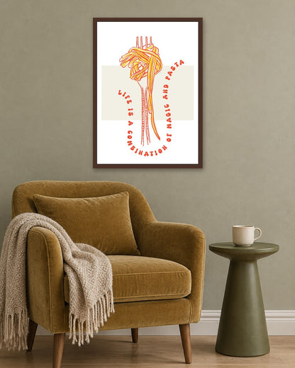SENT Studio - Cravings Poster No. 31 - dark oak frame in a room