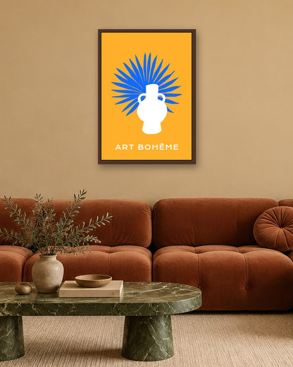 SENT Studio - Abstract Poster No. 28 - dark oak frame in a room