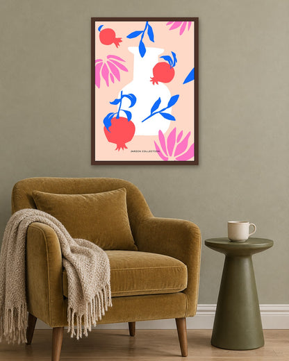 SENT Studio - Abstract Poster No. 68 - dark oak frame in a room