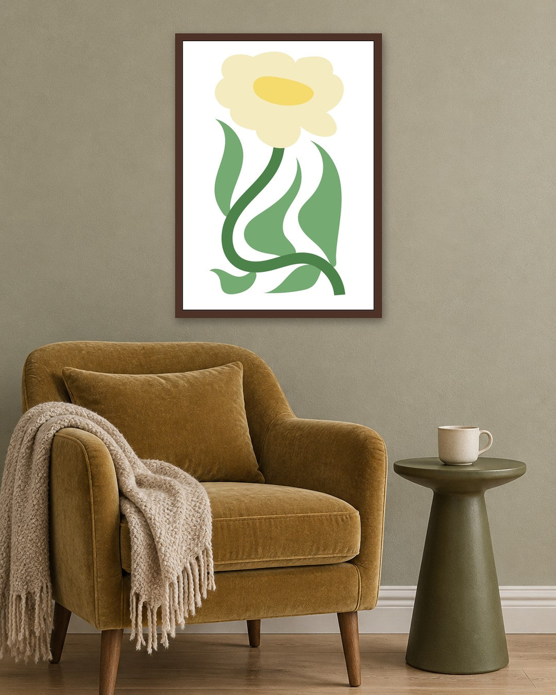 SENT Studio - Organic Cut-out No. 1 - dark oak frame in a room