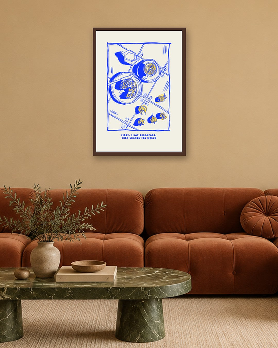 SENT Studio - Cravings Poster No. 41 - dark oak frame in a room
