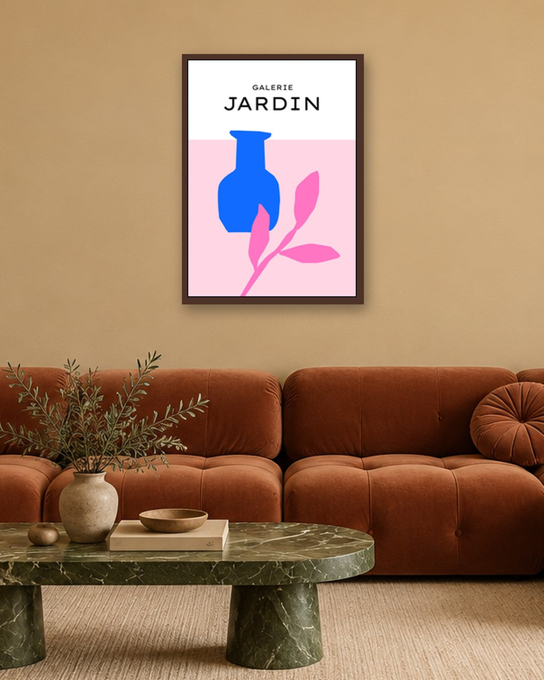 SENT Studio - Abstract Poster No. 1 - dark oak frame in a room