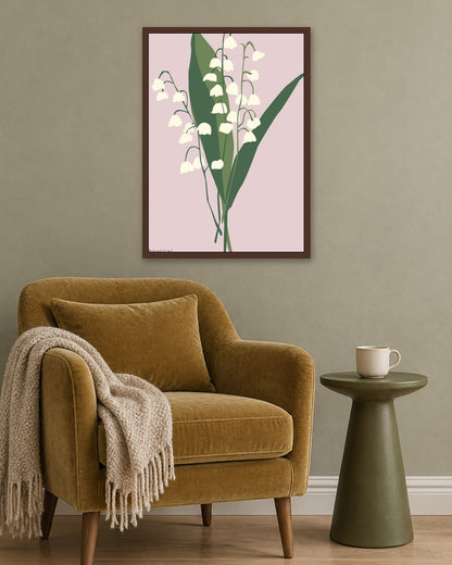 SENT Studio - Botanical Poster No. 63 - dark oak frame in a room