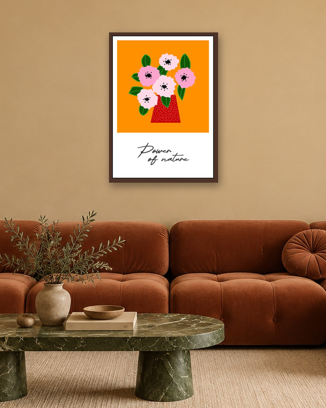 SENT Studio - Artistic Poster No. 4 - dark oak frame in a room